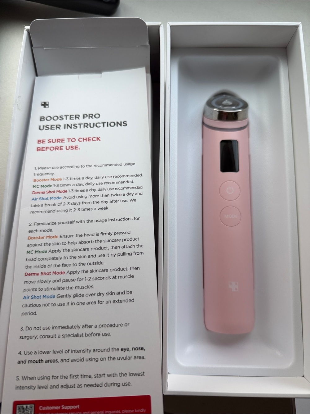 Pink Facial Skincare Device - Gentle Treatment Tool